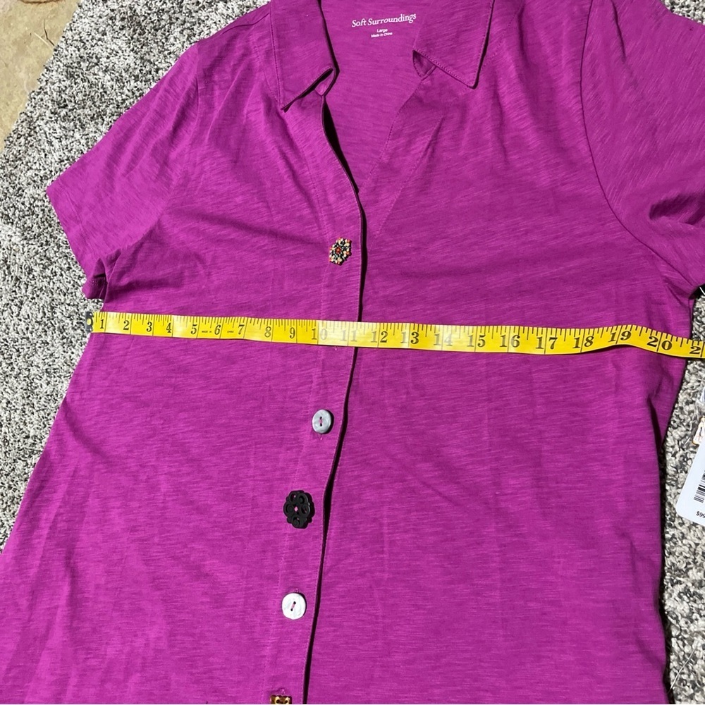 SOFT SURROUNDINGS NWT $99 Danielle Button Dress i… - image 6